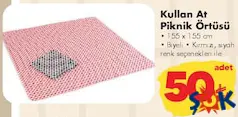 KULLAN AT PİKNİK ÖRTÜSÜ 155X155 CM KULLAN AT PİKNİK ÖRTÜSÜ 155X155 CM